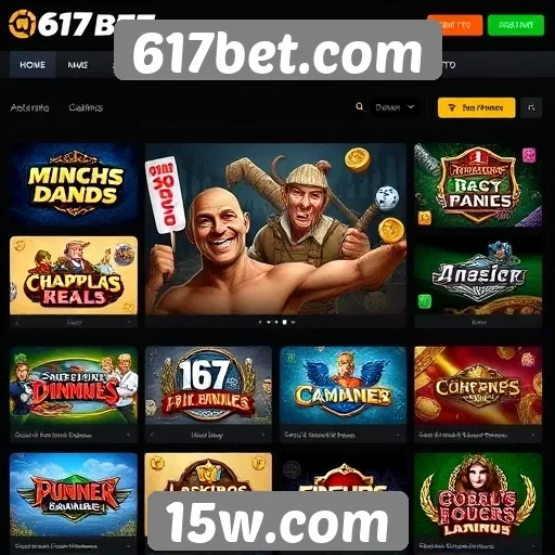 Variedade de jogos disponíveis no 617bet